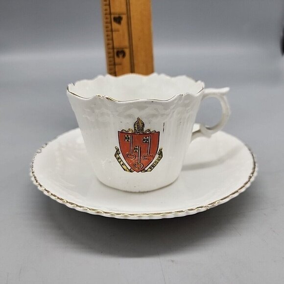 Vintage FORD & POINTON ENGLAND Crested TEA CUP & Saucer Set China - Picture 8 of 9